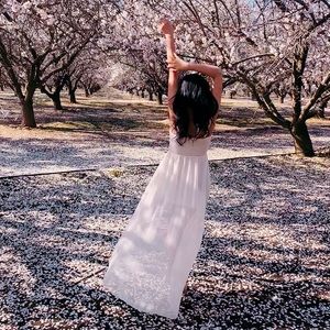 Cream hi low body con dress